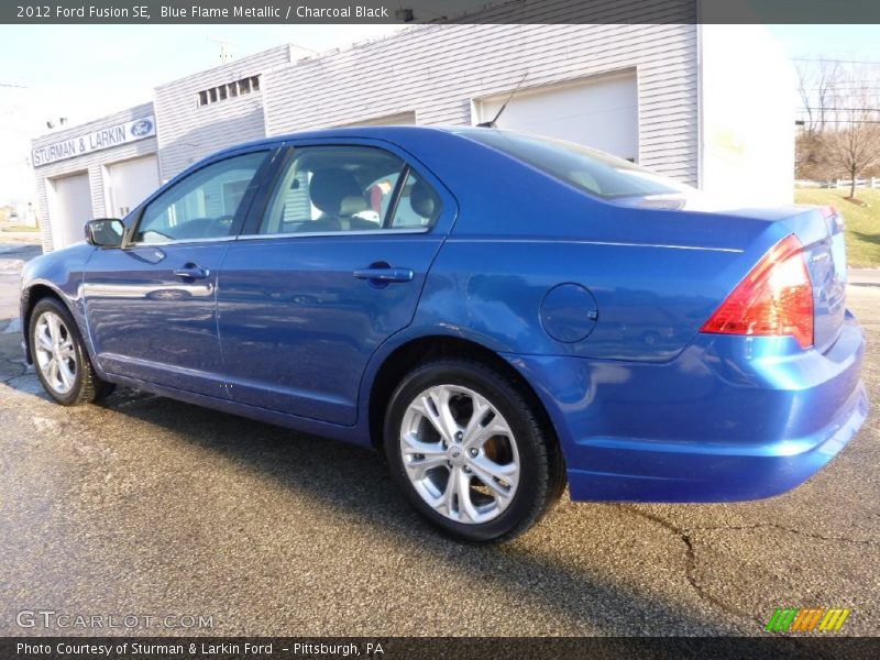 Blue Flame Metallic / Charcoal Black 2012 Ford Fusion SE