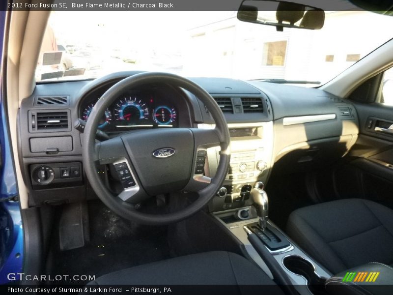 Blue Flame Metallic / Charcoal Black 2012 Ford Fusion SE