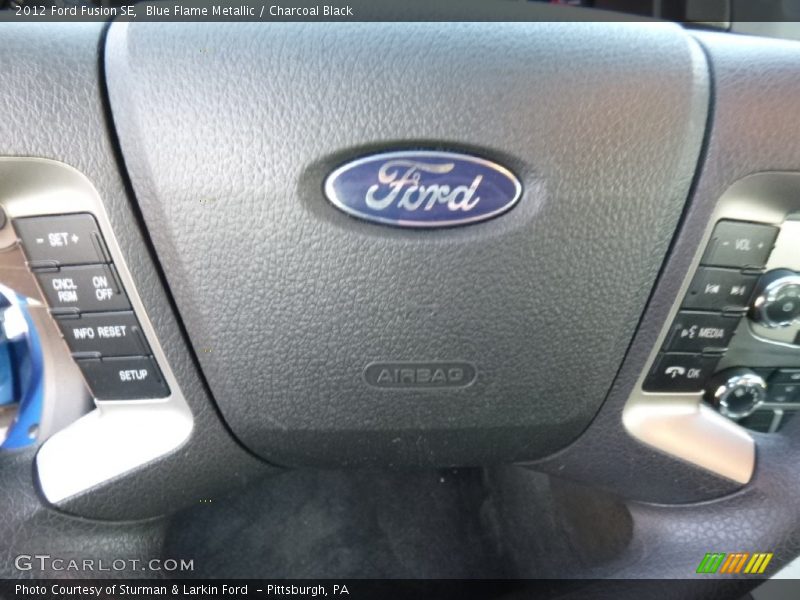 Blue Flame Metallic / Charcoal Black 2012 Ford Fusion SE