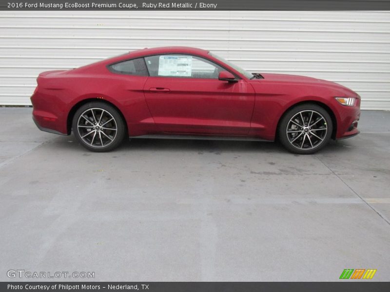 Ruby Red Metallic / Ebony 2016 Ford Mustang EcoBoost Premium Coupe