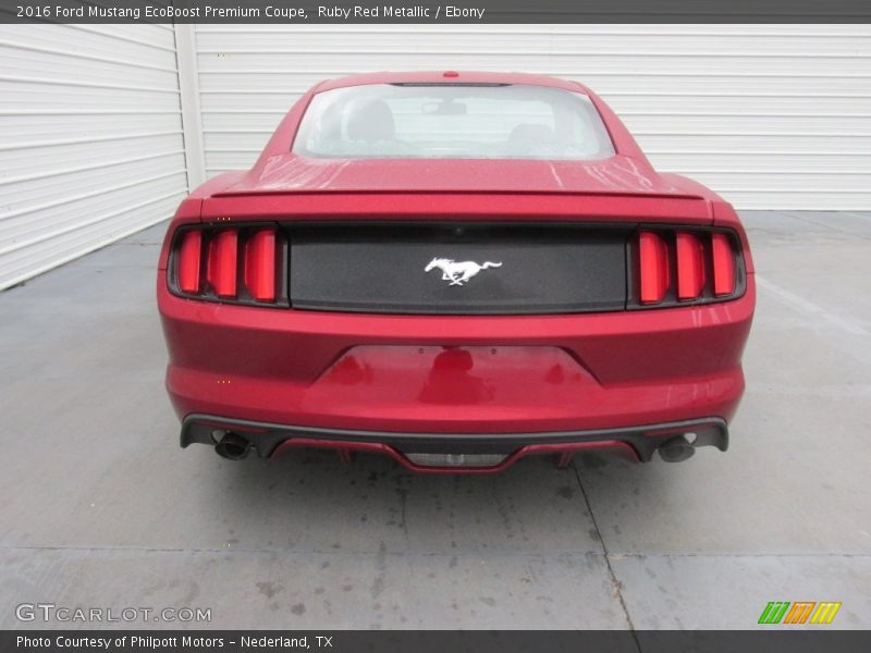 Ruby Red Metallic / Ebony 2016 Ford Mustang EcoBoost Premium Coupe