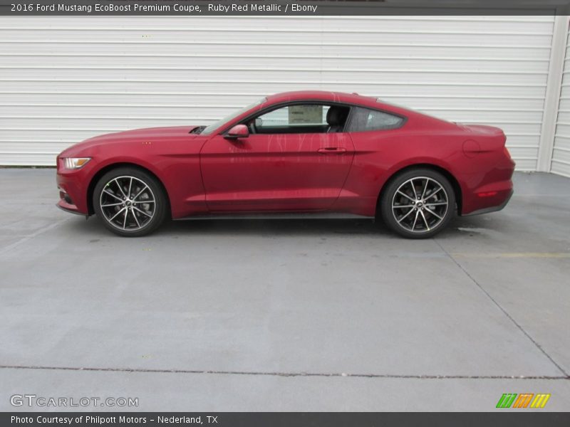 Ruby Red Metallic / Ebony 2016 Ford Mustang EcoBoost Premium Coupe