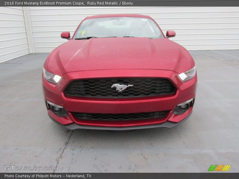 Ruby Red Metallic / Ebony 2016 Ford Mustang EcoBoost Premium Coupe