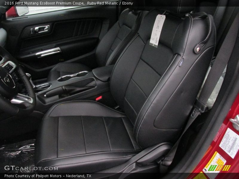 Front Seat of 2016 Mustang EcoBoost Premium Coupe