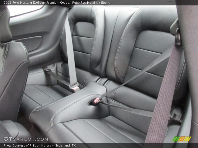 Rear Seat of 2016 Mustang EcoBoost Premium Coupe