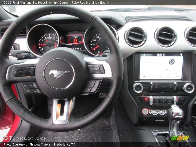 Ruby Red Metallic / Ebony 2016 Ford Mustang EcoBoost Premium Coupe