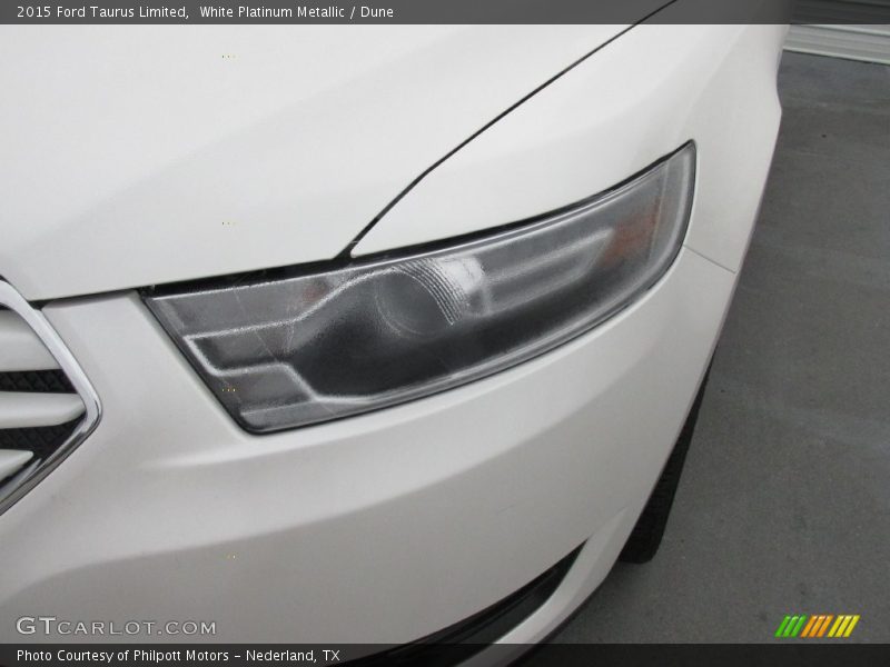 White Platinum Metallic / Dune 2015 Ford Taurus Limited
