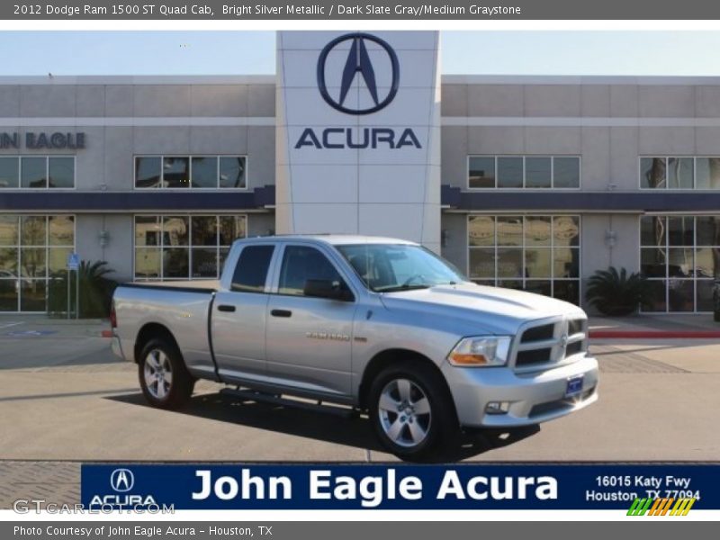 Bright Silver Metallic / Dark Slate Gray/Medium Graystone 2012 Dodge Ram 1500 ST Quad Cab