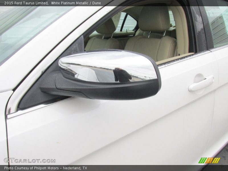 White Platinum Metallic / Dune 2015 Ford Taurus Limited