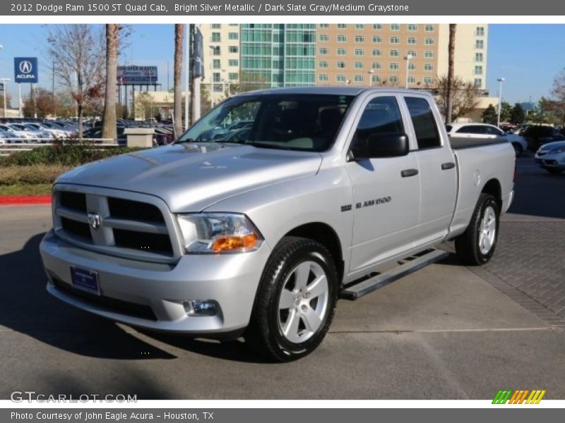 Bright Silver Metallic / Dark Slate Gray/Medium Graystone 2012 Dodge Ram 1500 ST Quad Cab