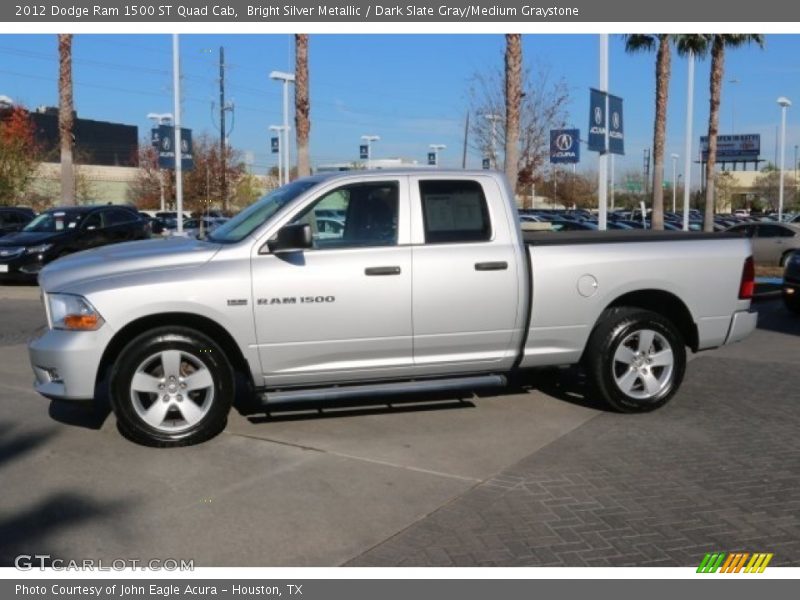 Bright Silver Metallic / Dark Slate Gray/Medium Graystone 2012 Dodge Ram 1500 ST Quad Cab