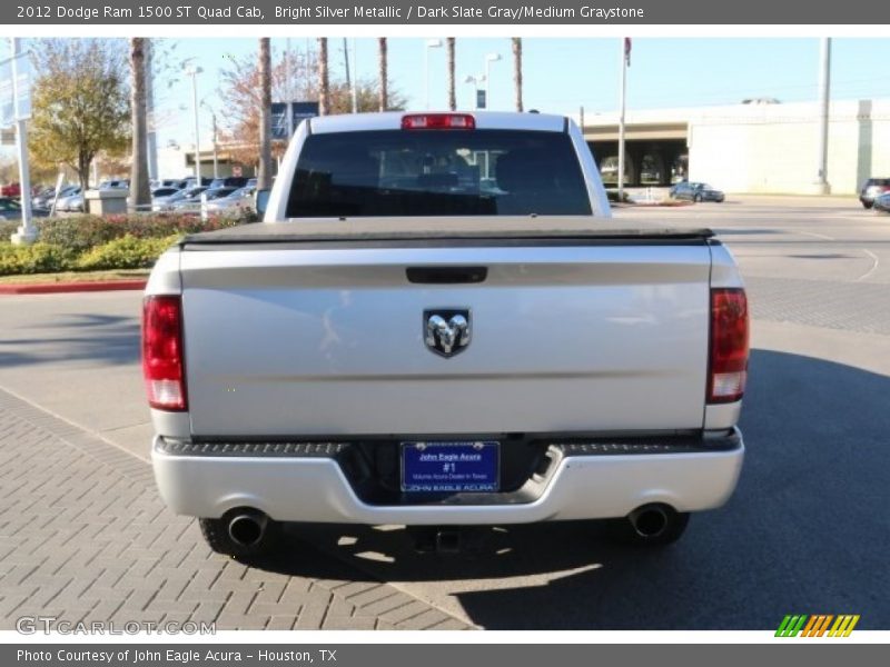 Bright Silver Metallic / Dark Slate Gray/Medium Graystone 2012 Dodge Ram 1500 ST Quad Cab