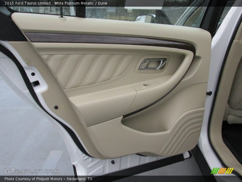 White Platinum Metallic / Dune 2015 Ford Taurus Limited