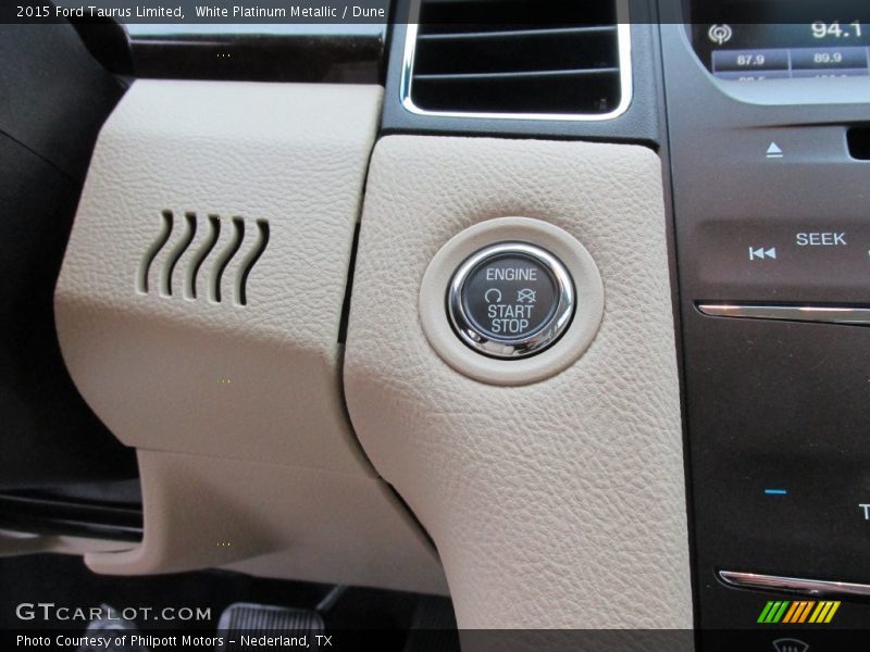 White Platinum Metallic / Dune 2015 Ford Taurus Limited
