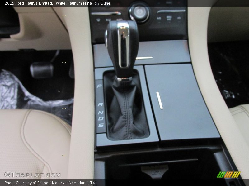 White Platinum Metallic / Dune 2015 Ford Taurus Limited