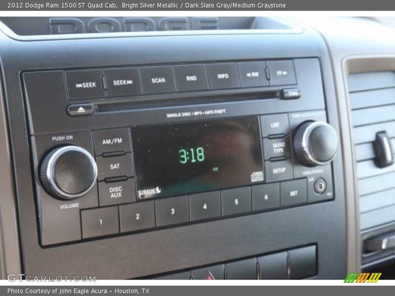 Bright Silver Metallic / Dark Slate Gray/Medium Graystone 2012 Dodge Ram 1500 ST Quad Cab
