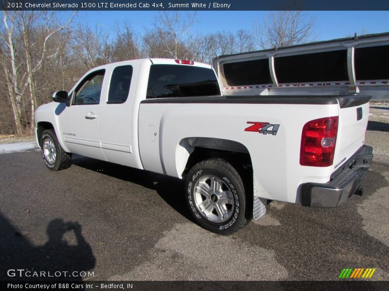 Summit White / Ebony 2012 Chevrolet Silverado 1500 LTZ Extended Cab 4x4