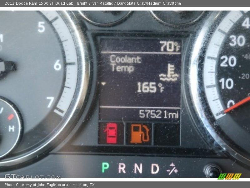 Bright Silver Metallic / Dark Slate Gray/Medium Graystone 2012 Dodge Ram 1500 ST Quad Cab