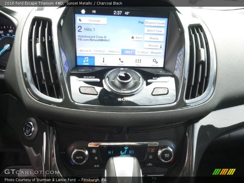 Sunset Metallic / Charcoal Black 2016 Ford Escape Titanium 4WD