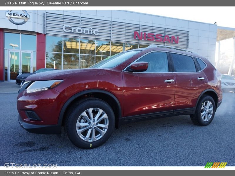Cayenne Red / Charcoal 2016 Nissan Rogue SV