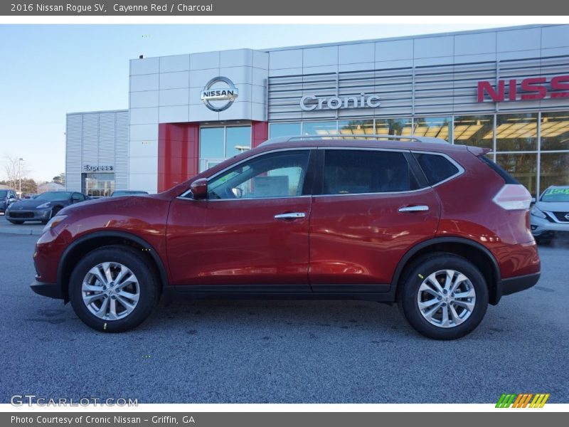 Cayenne Red / Charcoal 2016 Nissan Rogue SV