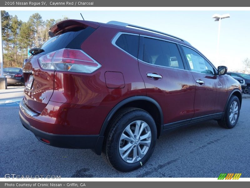 Cayenne Red / Charcoal 2016 Nissan Rogue SV