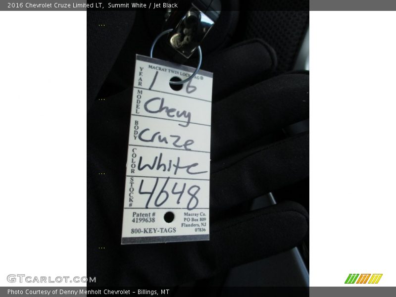 Summit White / Jet Black 2016 Chevrolet Cruze Limited LT