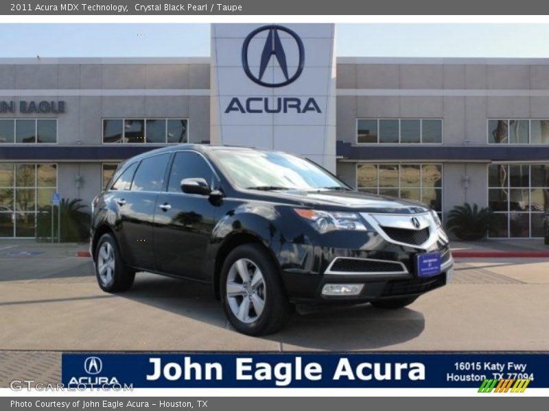 Crystal Black Pearl / Taupe 2011 Acura MDX Technology