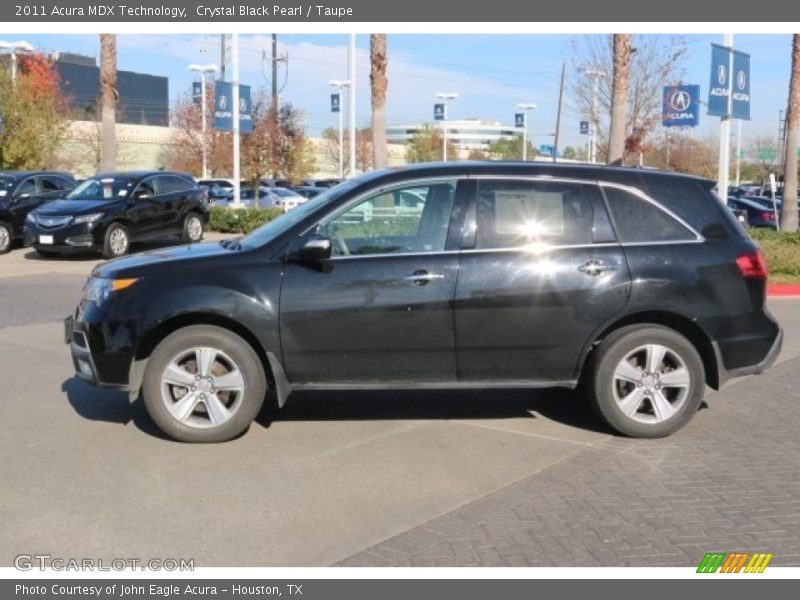 Crystal Black Pearl / Taupe 2011 Acura MDX Technology
