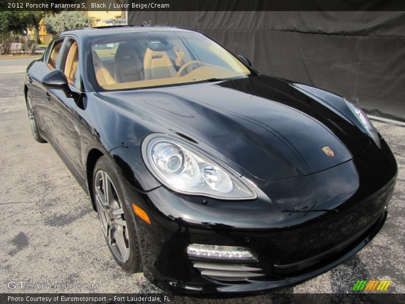 Black / Luxor Beige/Cream 2012 Porsche Panamera S