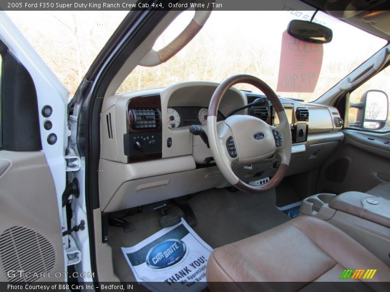 Oxford White / Tan 2005 Ford F350 Super Duty King Ranch Crew Cab 4x4