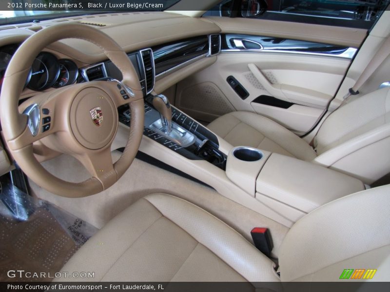 Black / Luxor Beige/Cream 2012 Porsche Panamera S