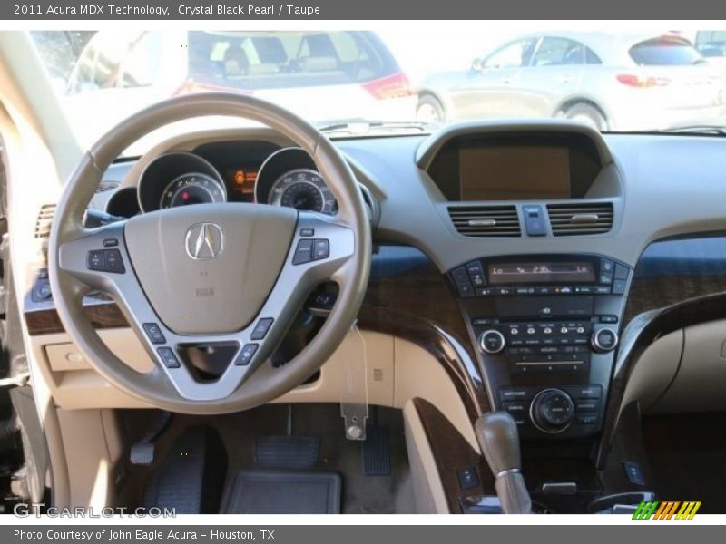 Crystal Black Pearl / Taupe 2011 Acura MDX Technology
