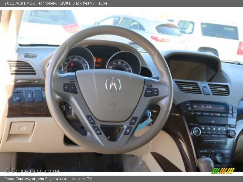 Crystal Black Pearl / Taupe 2011 Acura MDX Technology
