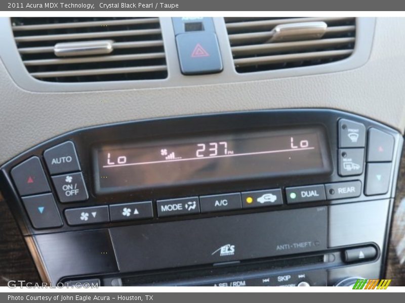 Crystal Black Pearl / Taupe 2011 Acura MDX Technology
