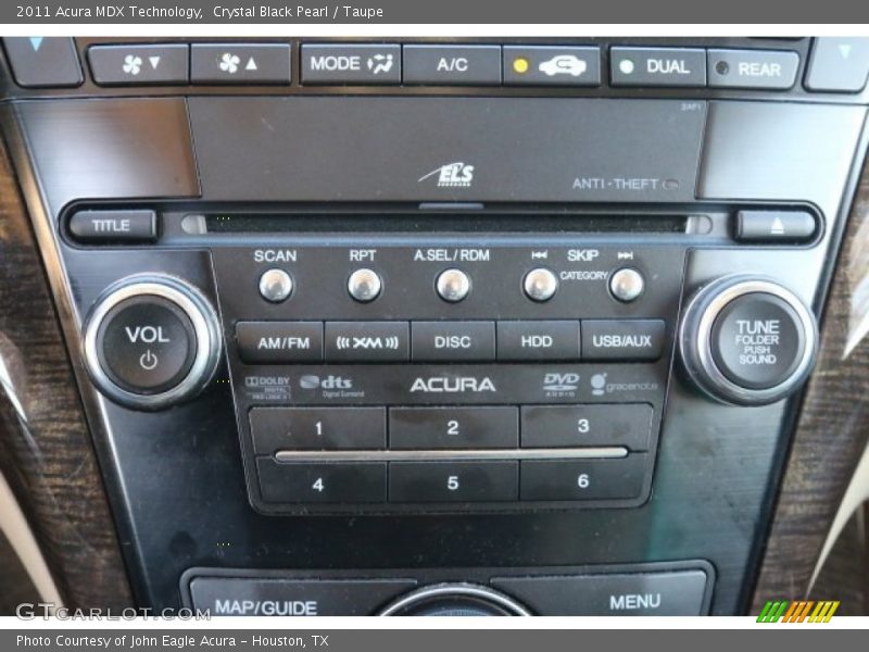 Crystal Black Pearl / Taupe 2011 Acura MDX Technology