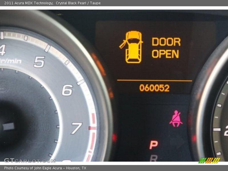Crystal Black Pearl / Taupe 2011 Acura MDX Technology