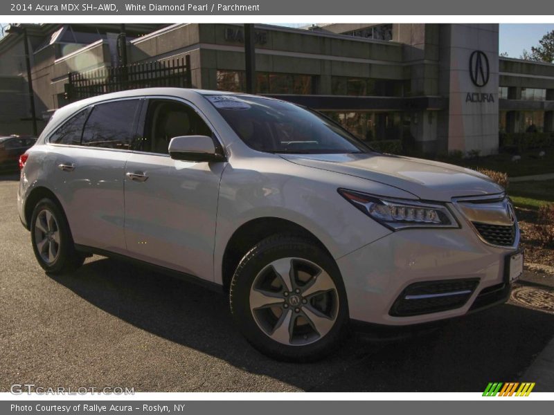 White Diamond Pearl / Parchment 2014 Acura MDX SH-AWD