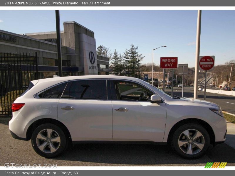 White Diamond Pearl / Parchment 2014 Acura MDX SH-AWD