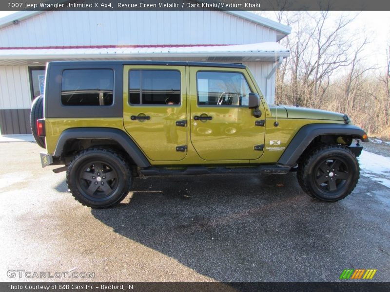 Rescue Green Metallic / Dark Khaki/Medium Khaki 2007 Jeep Wrangler Unlimited X 4x4