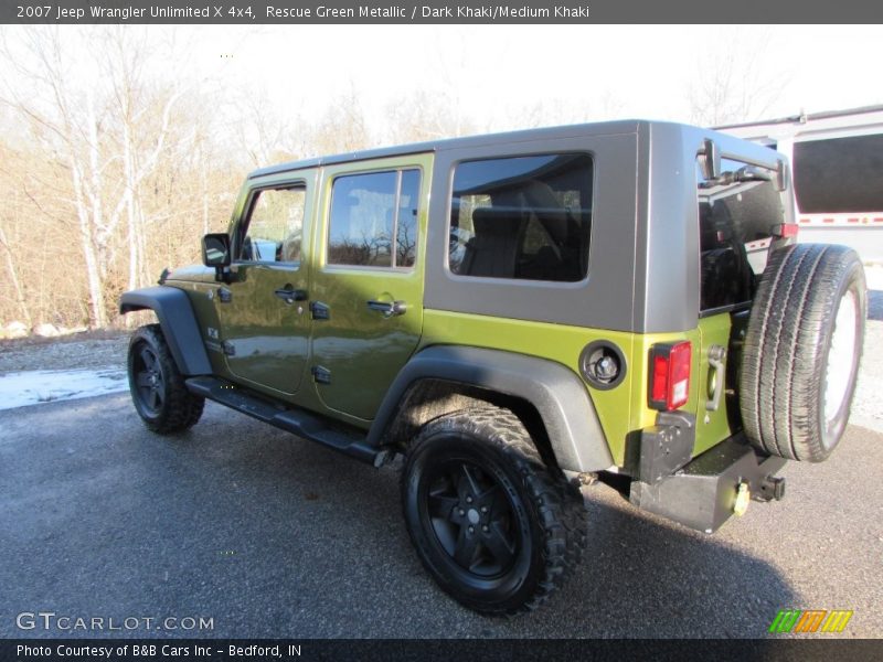 Rescue Green Metallic / Dark Khaki/Medium Khaki 2007 Jeep Wrangler Unlimited X 4x4