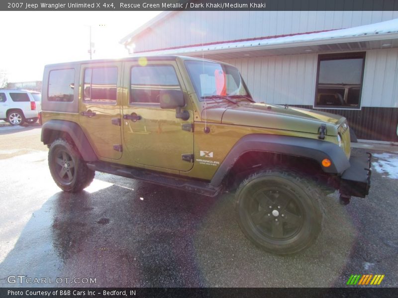 Rescue Green Metallic / Dark Khaki/Medium Khaki 2007 Jeep Wrangler Unlimited X 4x4