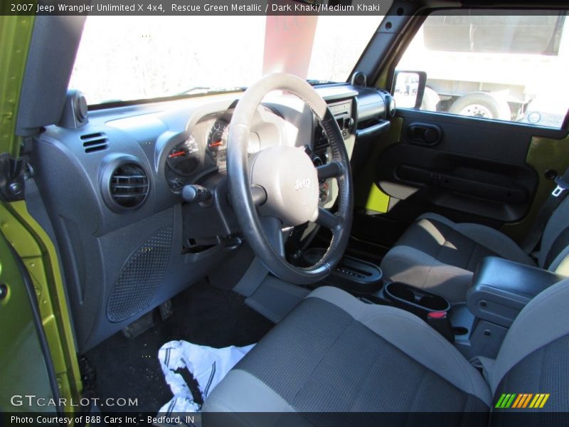 Rescue Green Metallic / Dark Khaki/Medium Khaki 2007 Jeep Wrangler Unlimited X 4x4