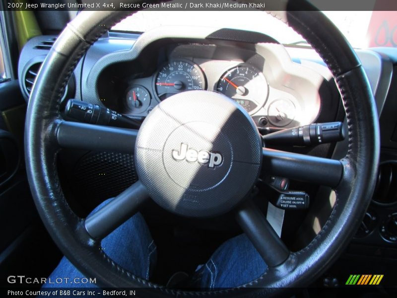 Rescue Green Metallic / Dark Khaki/Medium Khaki 2007 Jeep Wrangler Unlimited X 4x4
