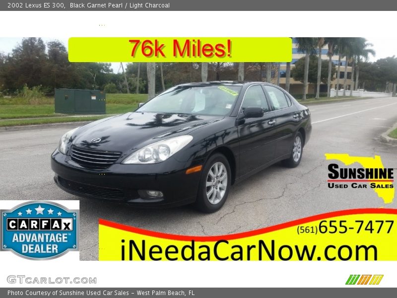 Black Garnet Pearl / Light Charcoal 2002 Lexus ES 300