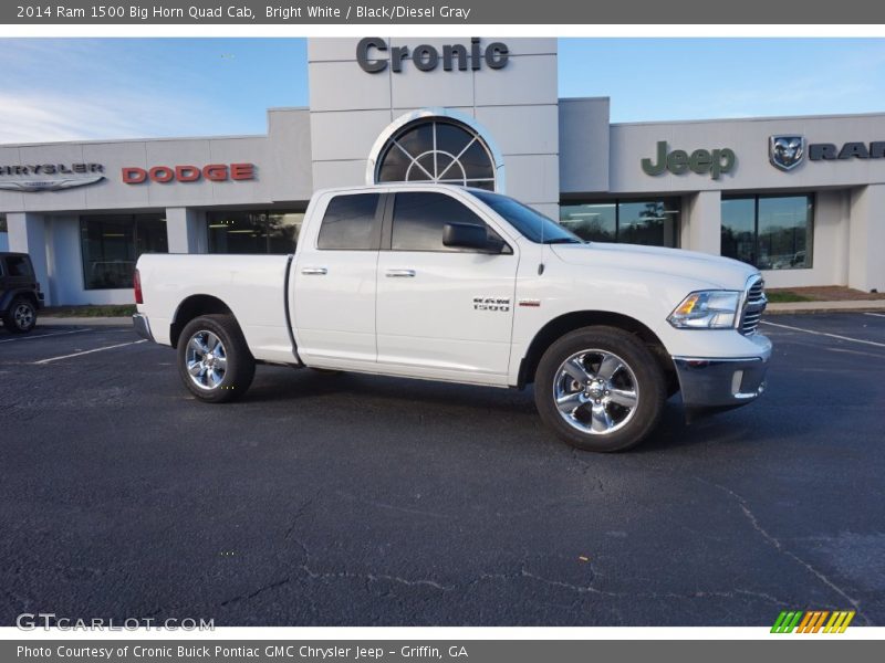 Bright White / Black/Diesel Gray 2014 Ram 1500 Big Horn Quad Cab