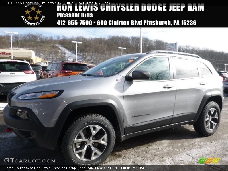 Billet Silver Metallic / Black 2016 Jeep Cherokee Trailhawk 4x4