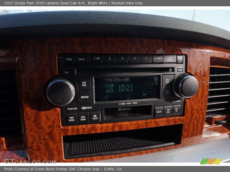 Bright White / Medium Slate Gray 2007 Dodge Ram 1500 Laramie Quad Cab 4x4
