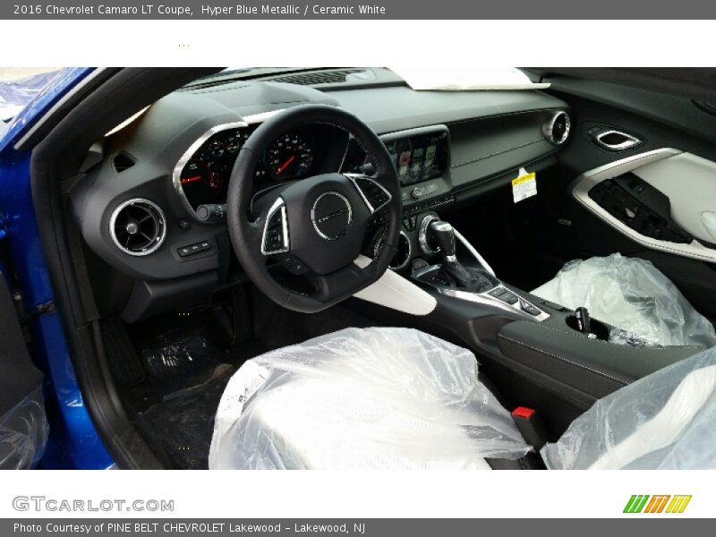 Hyper Blue Metallic / Ceramic White 2016 Chevrolet Camaro LT Coupe