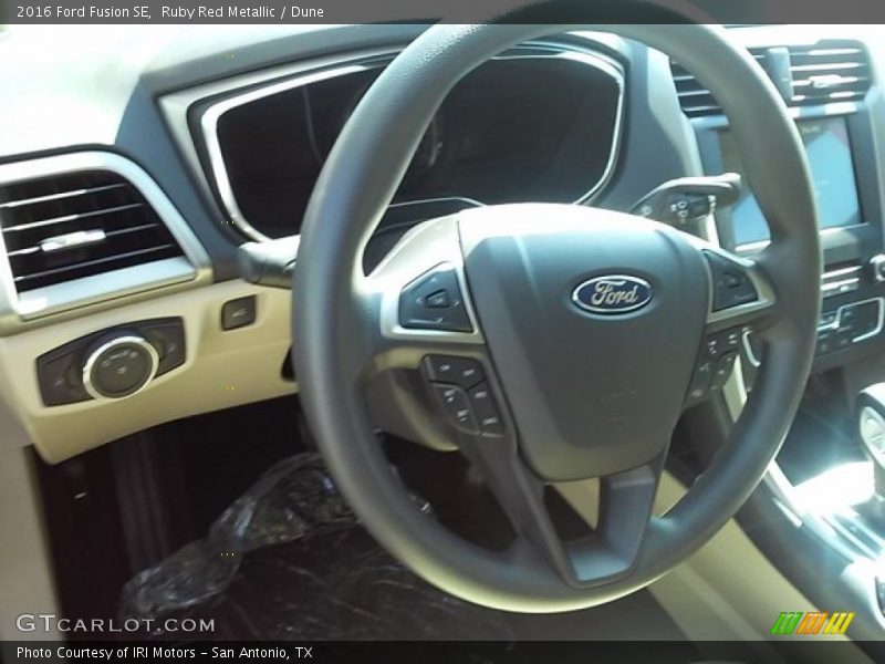 Ruby Red Metallic / Dune 2016 Ford Fusion SE